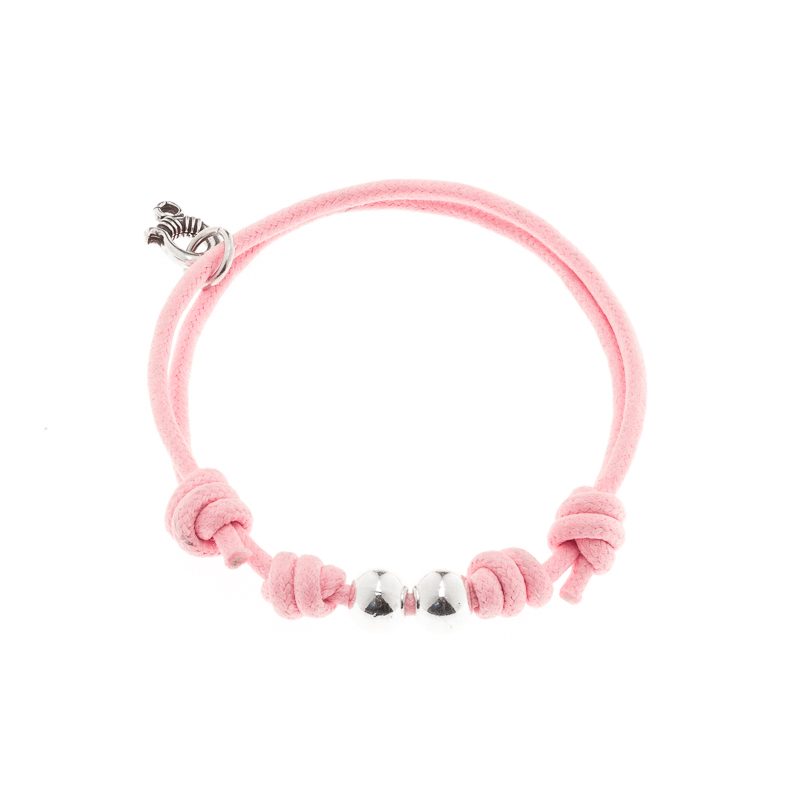 De algodón nudos y bolas rosa